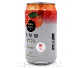 Свит Тач Фрут Бир Грейпфрут / Taiwan Beer Sweet Touch Grapefruit 0,33л. алк.3,5% ж/б.