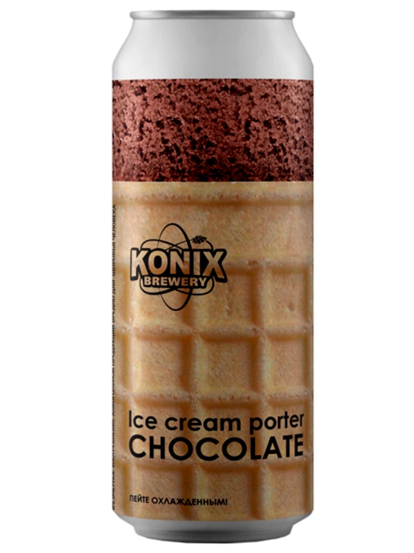 Коникс Портер мороженое Шоколад / Konix Ice Cream Porter Chocolate 0,45л. алк.7% ж/б