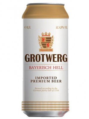 Гротверг Байриш Хель / Grotwerg Bayerisch Hell 0,5л. алк.4,9% ж/б.