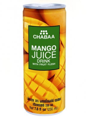 Напиток Чабаа из сока манго с кусочками фруктов  0,23л. ж/б.