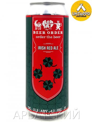 Beer Order Irish Red Ale / Ирландский Красный Эль 0,5л. алк.4,2% ж/б.