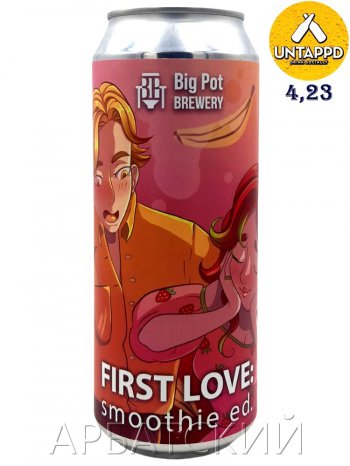 Big Pot First Love / Смузи Банан Клубника 0,5л. алк.6% ж/б.