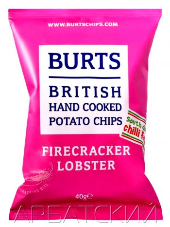 Чипсы Burts Firecracker Lobster,40гр.