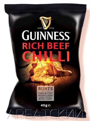 Чипсы Гиннес Рич Чили / Guinness Rich Chili,42гр. 