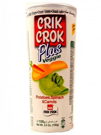 Чипсы Крик Крок Плюс Овощные / CRIK CROK Plus Veggie, 100гр.