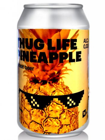 ХАУСМАН Пшеничное / HAUSMANN Thug Life Pineapple 0,33л. алк.4,5% ж/б.