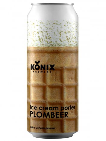 Коникс Портер мороженое Пломбир / Konix Ice Cream Porter Plombeer 0,45л. алк.7% ж/б.