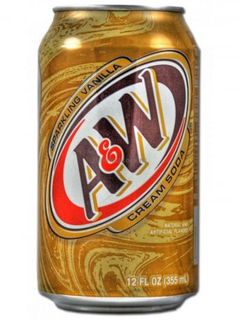 Напиток A&amp;W Крем Сода / A&amp;W Cream Soda 0,355л. ж/б.