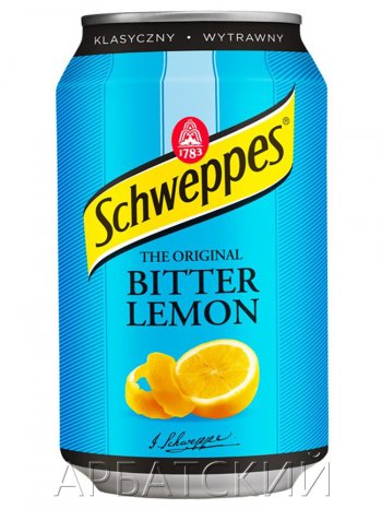Напиток Биттер Лимон / Schweppes Bitter Lemon 0,33л. ж/б.