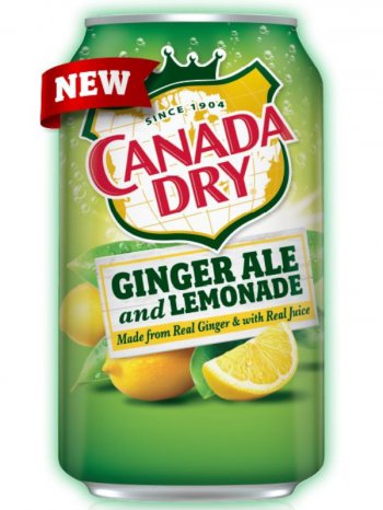 Напиток Канада Драй Имбирь Лимонад / Canada Dry Ginger Ale Lemonade 0,355л. ж/б.