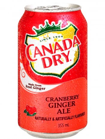 Напиток Канада Драй Клюква Имбирь / Canada Dry Cranberry Ginger Ale 0,355л. ж/б.