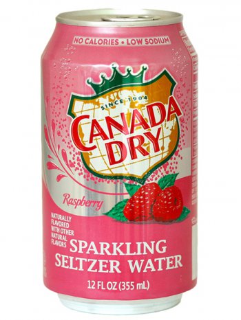Напиток Канада Драй Малина / Canada Dry Raspberry Sparkling Seltzer water 0,355л. ж/б.