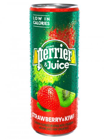 Напиток Перье Клучника-Киви / Perrier Strawberry Kiwi 0,25л. ж/б.