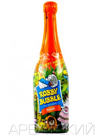 Напиток Робби Бубл Персик газ. / Robby Bubble Peach 0,75л.