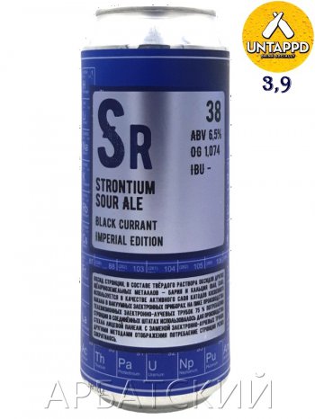 Nuclear Strontium Sour Ale / Саур Эль Черная смородина 0,5л. алк.6,5% ж/б.