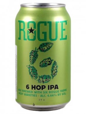 Роуг 6 Хоп ИПА / Rogue 6 Hop IPA 0,355л. алк.6,6% ж/б.