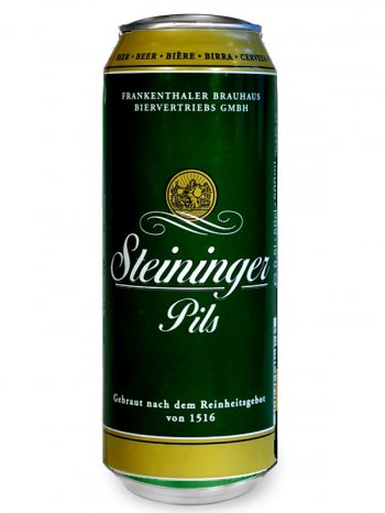 ШТАЙНИНГЕР Премиум Пилс / Steininger Premium Pils 0,5л. алк.4,8% ж/б.