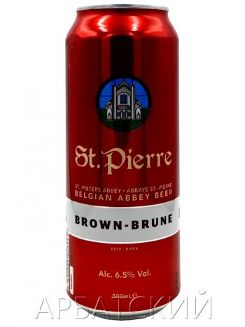 Сан Пьерр Брюн / St. Pierre Brune 0,5л. алк.6,5% ж/б.