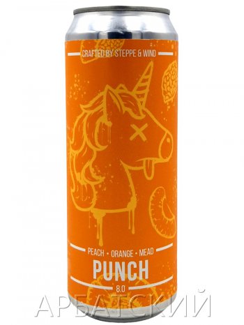 Steppe Wind Mead Peach Orange Punch / Медовуха Персик Апельсин 0,45л. алк.6% ж/б.